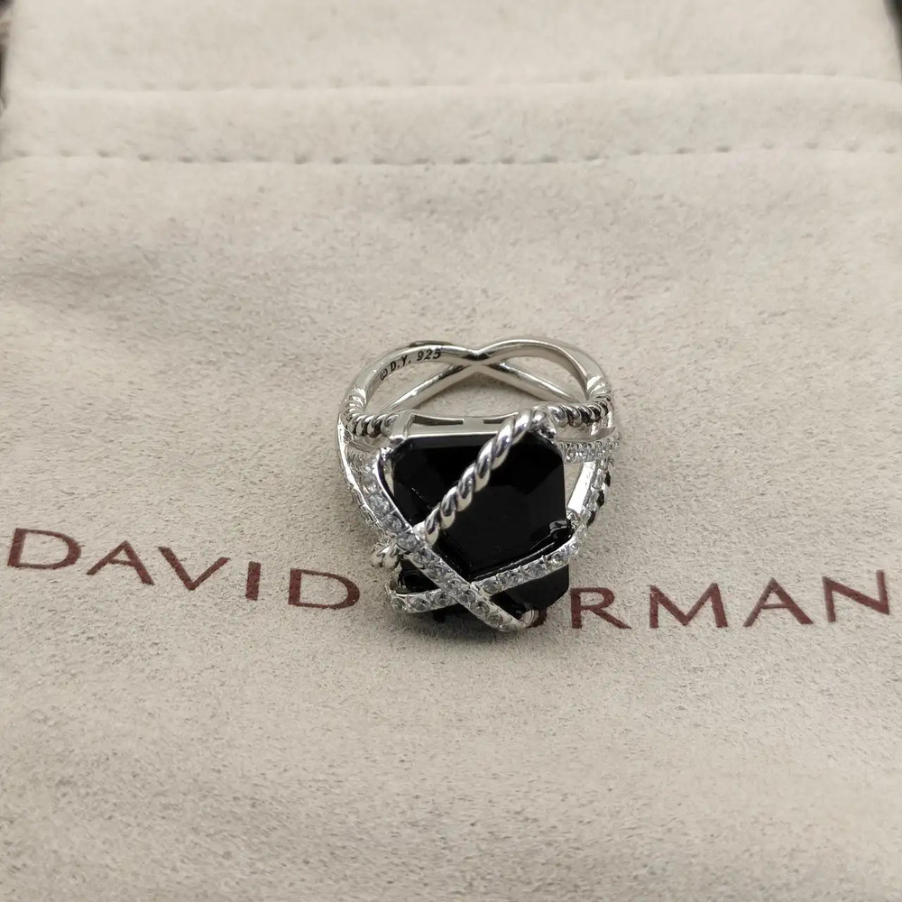 David Yurman Black Onyx Bezel Gemstone Ring
